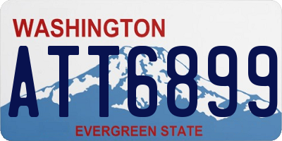 WA license plate ATT6899