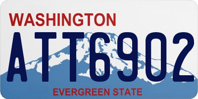 WA license plate ATT6902