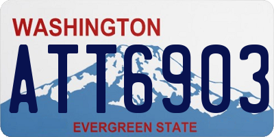 WA license plate ATT6903