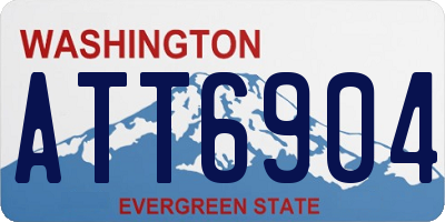 WA license plate ATT6904
