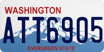 WA license plate ATT6905