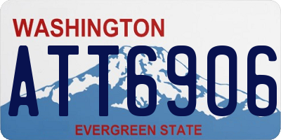 WA license plate ATT6906