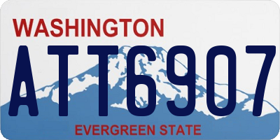 WA license plate ATT6907