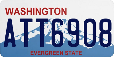 WA license plate ATT6908