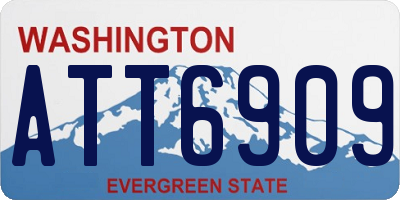 WA license plate ATT6909