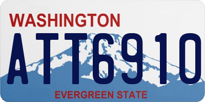 WA license plate ATT6910