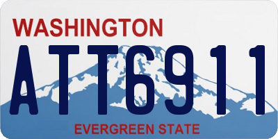 WA license plate ATT6911