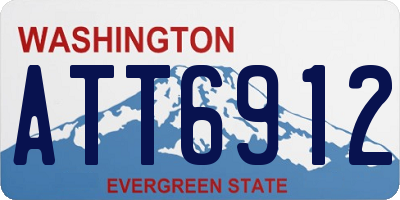 WA license plate ATT6912