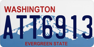WA license plate ATT6913
