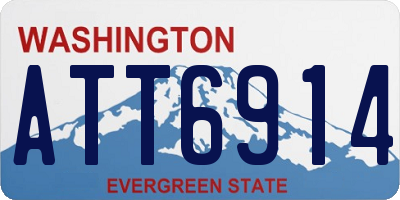 WA license plate ATT6914