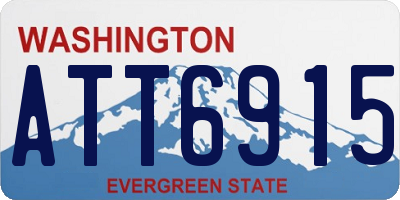 WA license plate ATT6915
