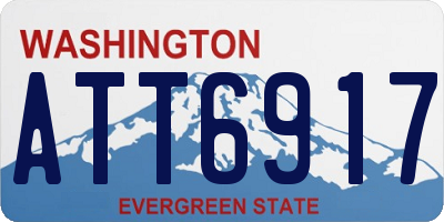WA license plate ATT6917