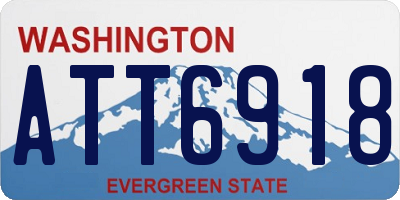 WA license plate ATT6918