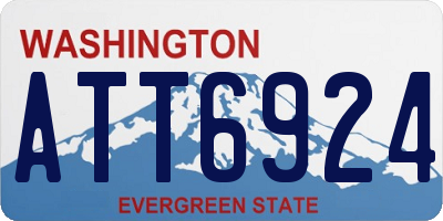 WA license plate ATT6924