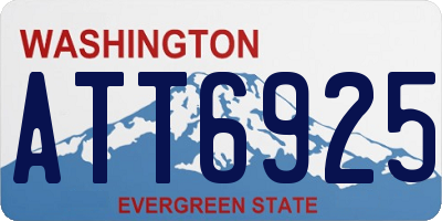 WA license plate ATT6925