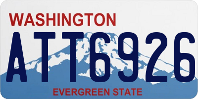 WA license plate ATT6926