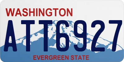 WA license plate ATT6927