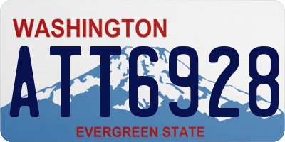 WA license plate ATT6928