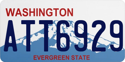 WA license plate ATT6929