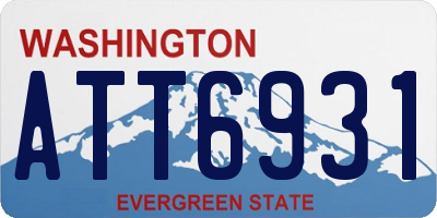 WA license plate ATT6931