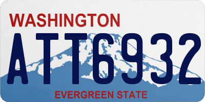 WA license plate ATT6932