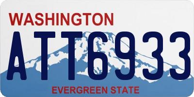 WA license plate ATT6933