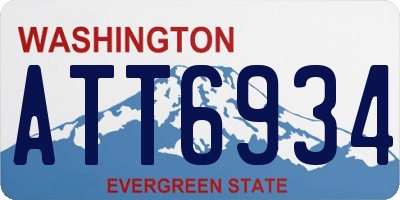 WA license plate ATT6934
