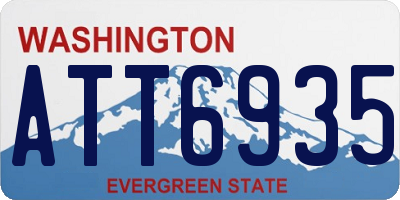 WA license plate ATT6935