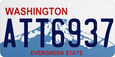 WA license plate ATT6937