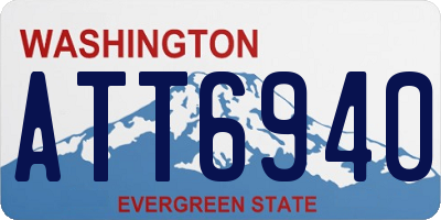 WA license plate ATT6940