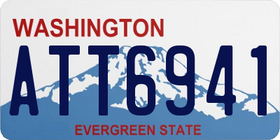 WA license plate ATT6941