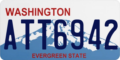 WA license plate ATT6942