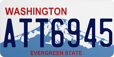 WA license plate ATT6945