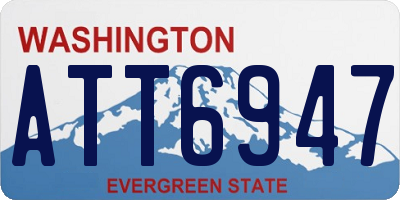 WA license plate ATT6947