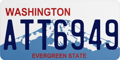 WA license plate ATT6949