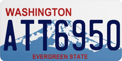 WA license plate ATT6950