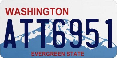 WA license plate ATT6951