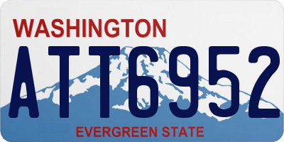 WA license plate ATT6952