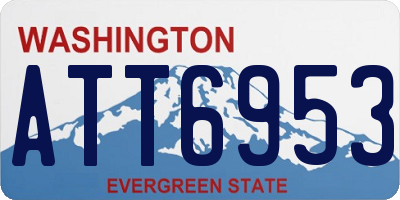 WA license plate ATT6953