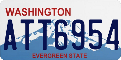 WA license plate ATT6954