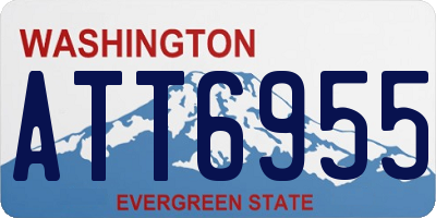 WA license plate ATT6955