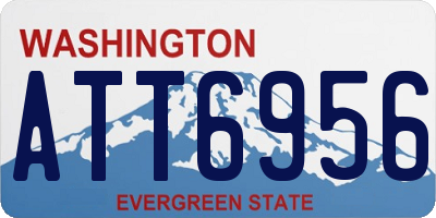 WA license plate ATT6956