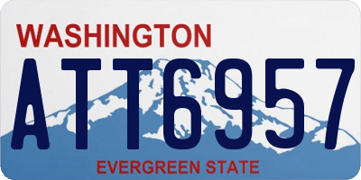 WA license plate ATT6957