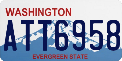 WA license plate ATT6958