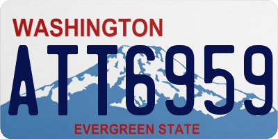 WA license plate ATT6959