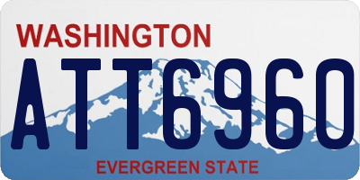 WA license plate ATT6960
