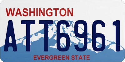 WA license plate ATT6961