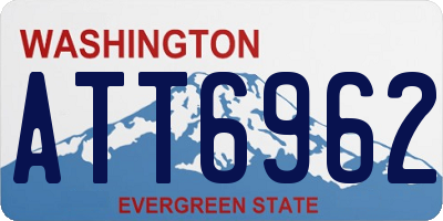 WA license plate ATT6962