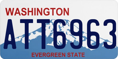 WA license plate ATT6963