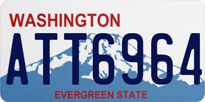 WA license plate ATT6964